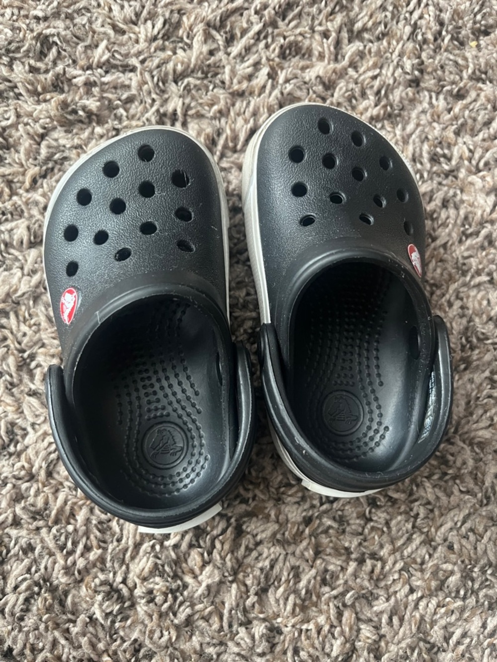 CROCS Kids Black and White Classic Clog